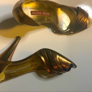 Walter Steiger cocktail chrome heels